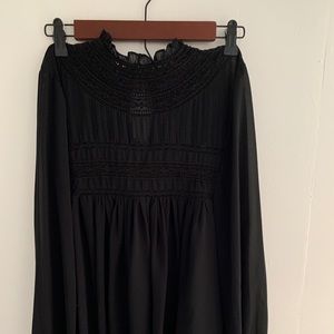 Black Sheer Victorian Blouse